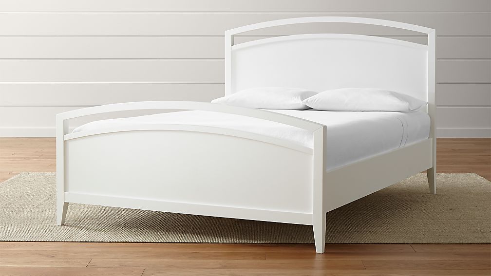 Arch White Queen Bed  Crate and Barrel