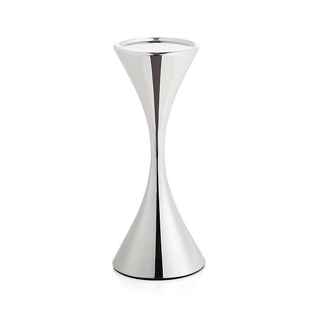 Arden Tall Stainless Steel Pillar Candle Holder 