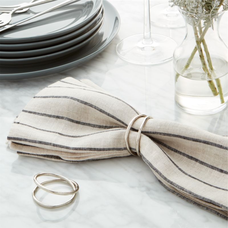 Aria Silver Napkin Ring Crate and Barrel