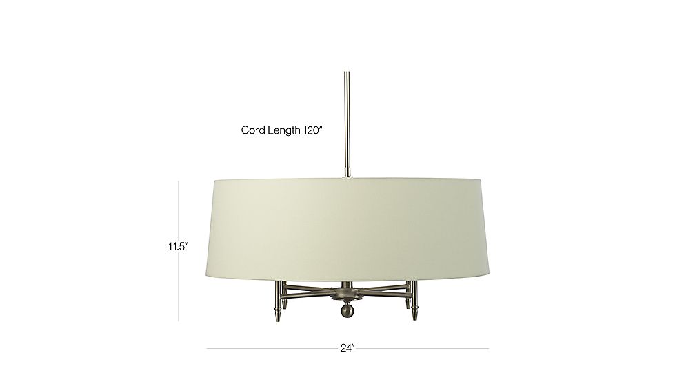 Arlington Nickel Chandelier + Reviews Crate and Barrel