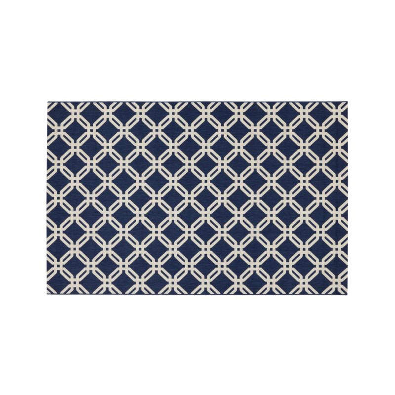 Arlo Blue Indoor/Outdoor 6'x9' Rug Crate and Barrel