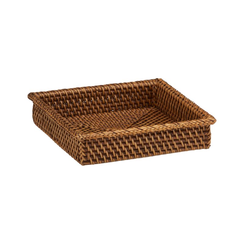 Luncheon Napkin Basket. 8"sq.x1.75"H