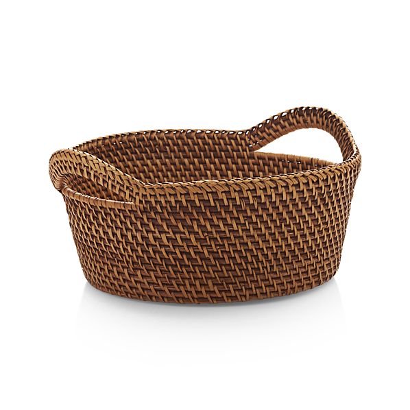 Artesia Large Rattan Bread Basket Crate and Barrel