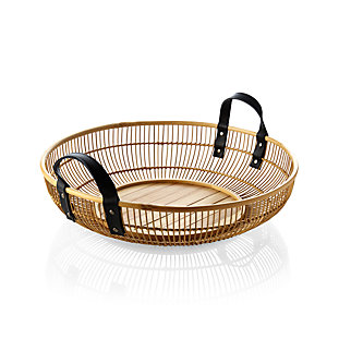 Arvin Bamboo Round Serving Basket