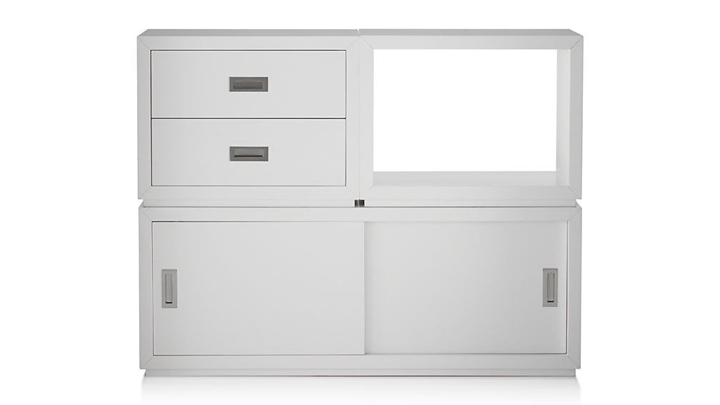 Aspect 47.5" Modular Sliding Door Storage Unit Crate and Barrel