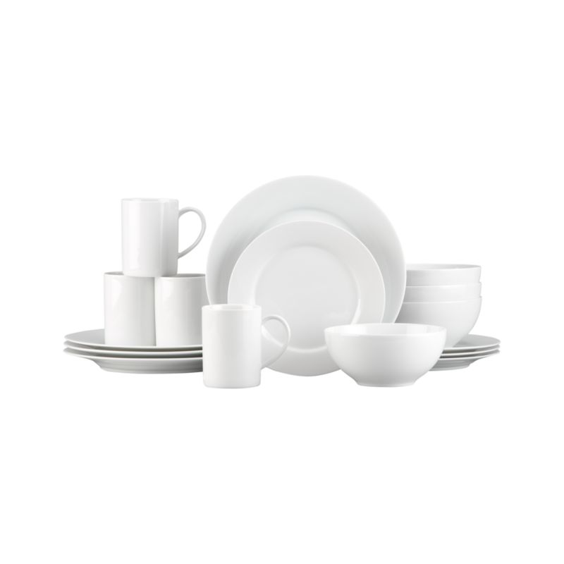 16-Piece Set: four four-piece place settings.