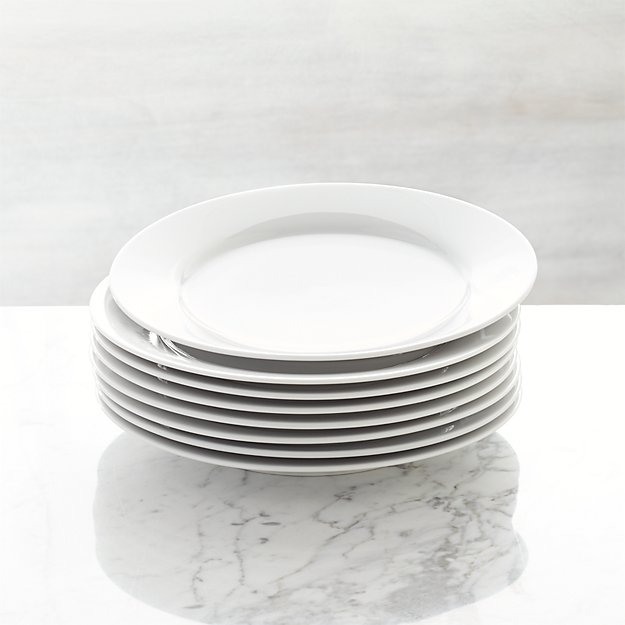 Set of 8 Aspen Salad Plates Crate and Barrel