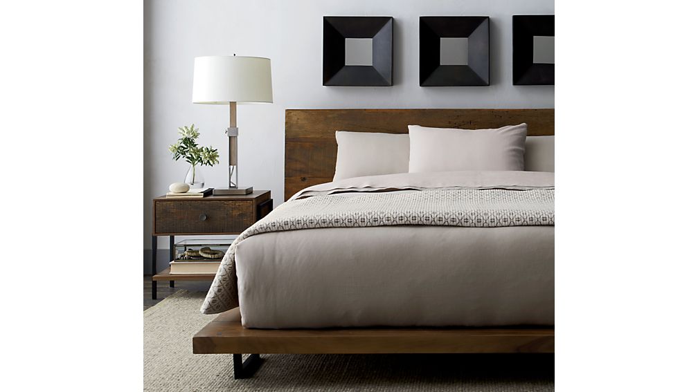 Atwood Reclaimed Wood King Bed Crate and Barrel