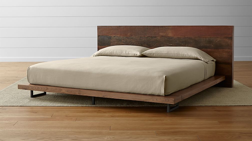 Atwood King Bed without Bookcase Footboard Crate and Barrel