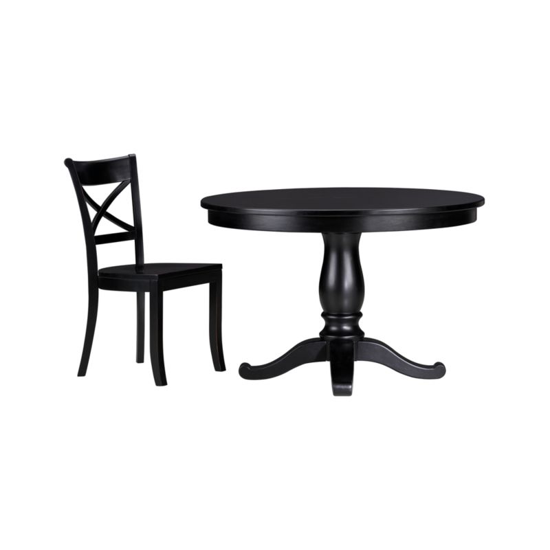 5-Piece Avalon-Vintner Black Dining Set