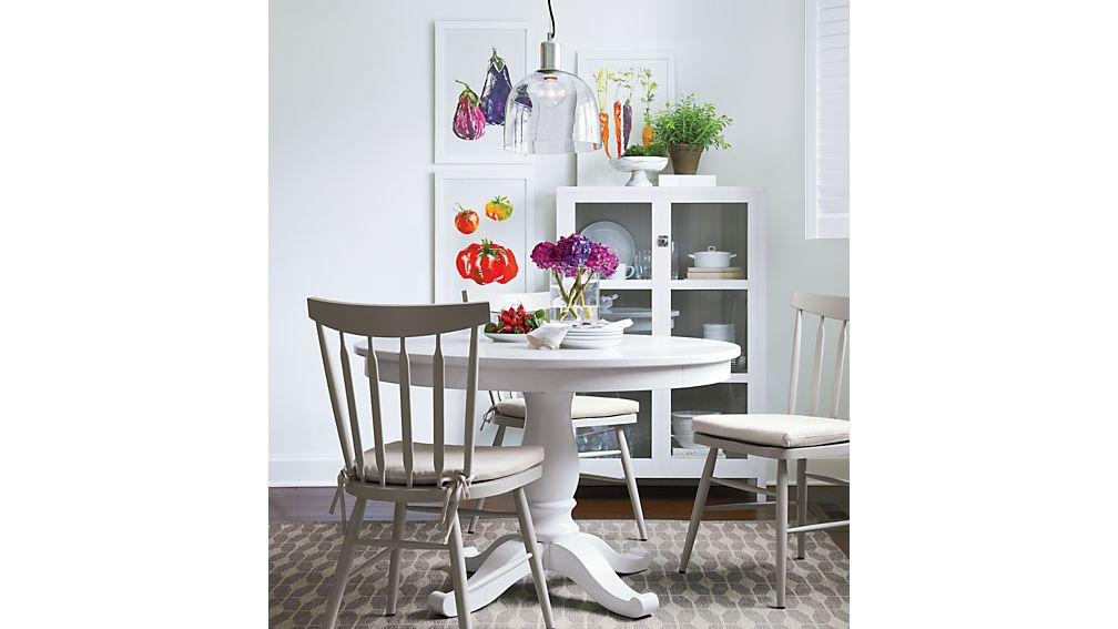 Avalon 45" White Extension Dining Table Crate and Barrel