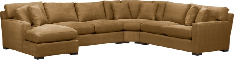Axis 4-Piece Left Arm Chaise Wedge Sectional