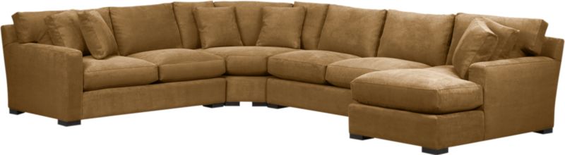 Axis 4-Piece Right Arm Chaise Wedge Sectional