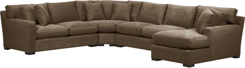 Axis 4-Piece Right Arm Chaise Wedge Sectional