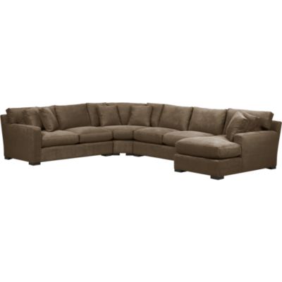 Axis 4-Piece Right Arm Chaise Wedge Sectional