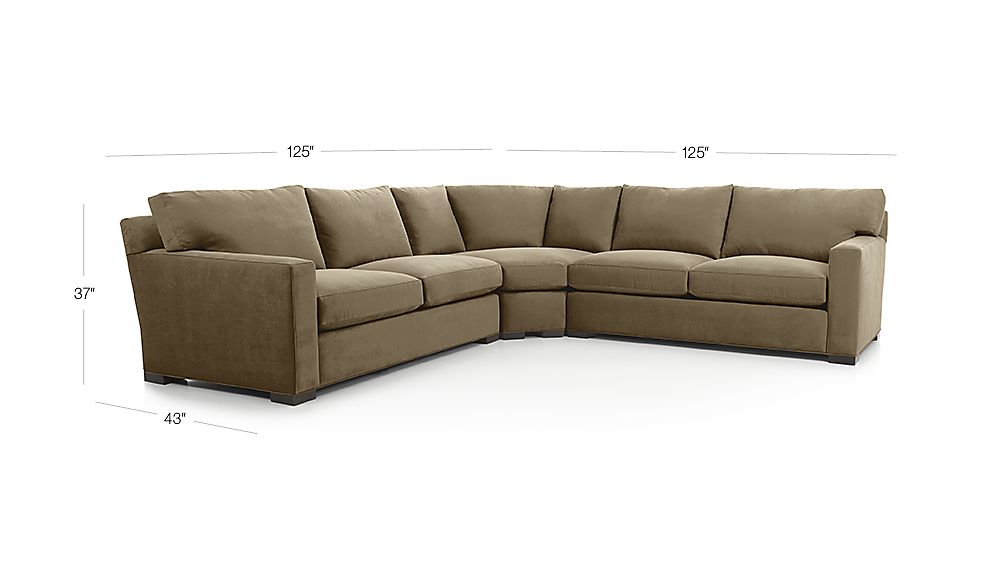 Axis II 3Piece Sectional Sofa Douglas Coffee Crate and Barrel