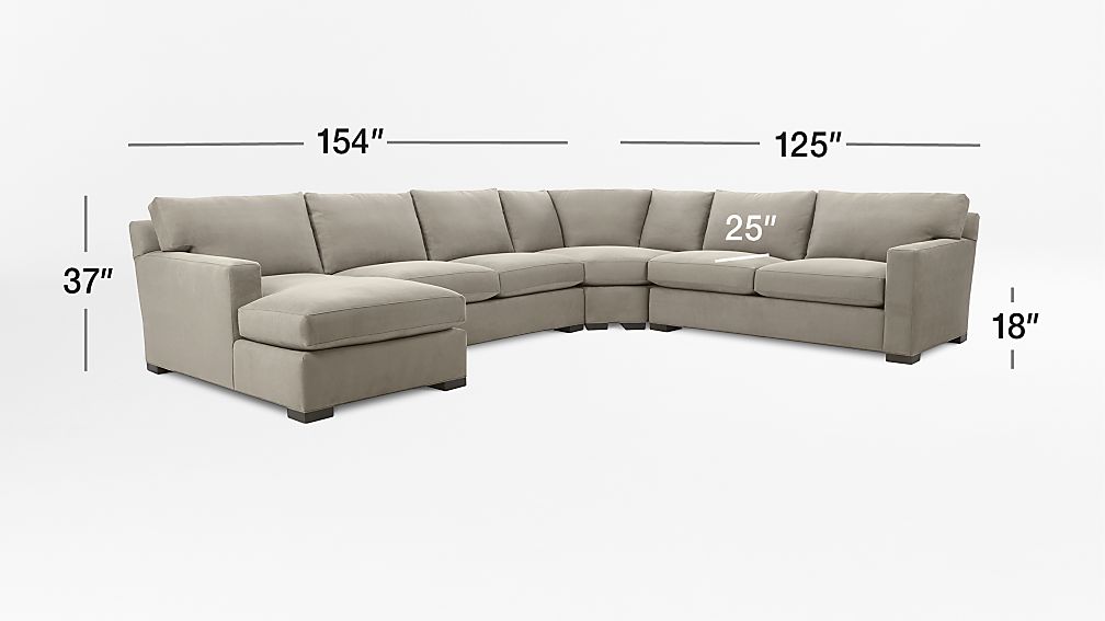 Axis II 4Piece Sectional Sofa Douglas Nickel Crate and Barrel