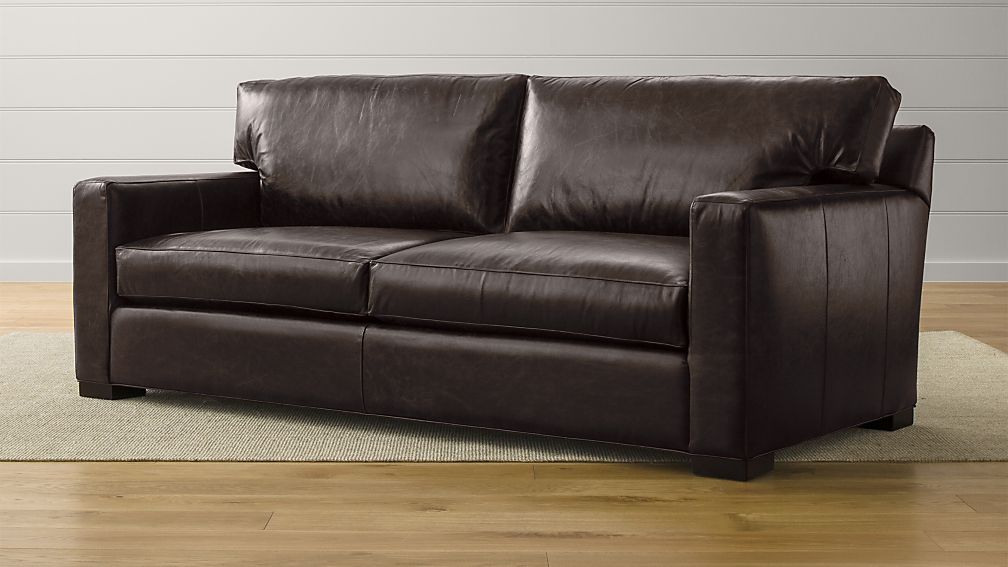 axis ii leather 2-seat sofa