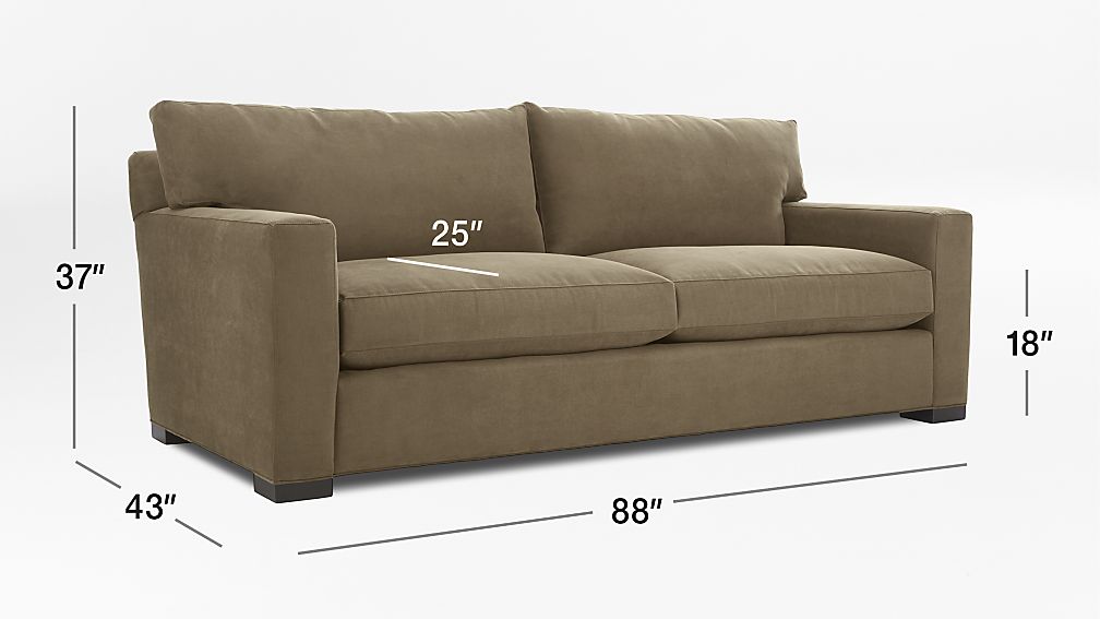 Axis II 2Seater Brown Microfiber Sofa Crate and Barrel