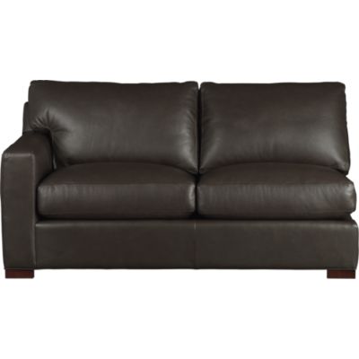 Axis Leather Sectional Left Arm Apartment Sofa
