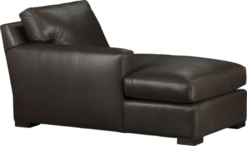 Axis Leather Left Arm Sectional Chaise