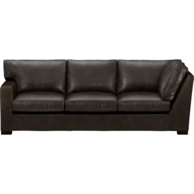 Axis Leather Sectional Left Arm Corner Sofa