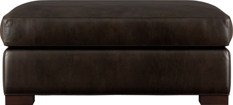 Axis Leather Ottoman and a Half