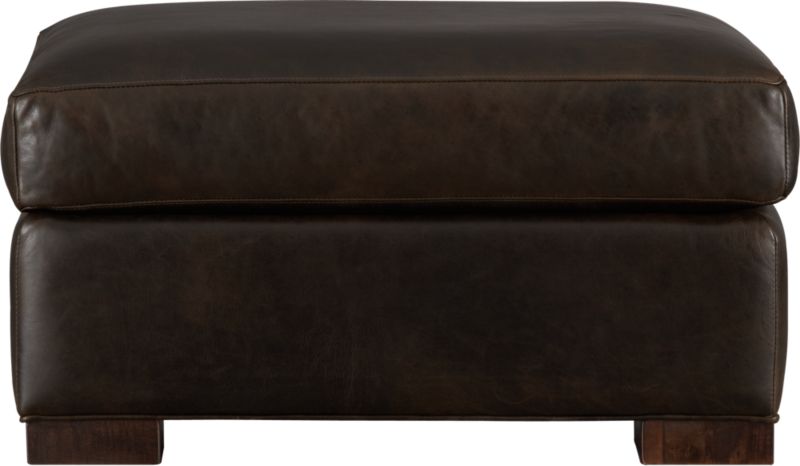 Axis Leather Ottoman