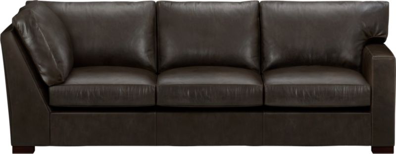 Axis Leather Right Arm Corner Sectional Sofa