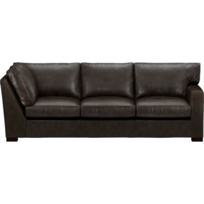 Axis Leather Sectional Right Arm Corner Sofa