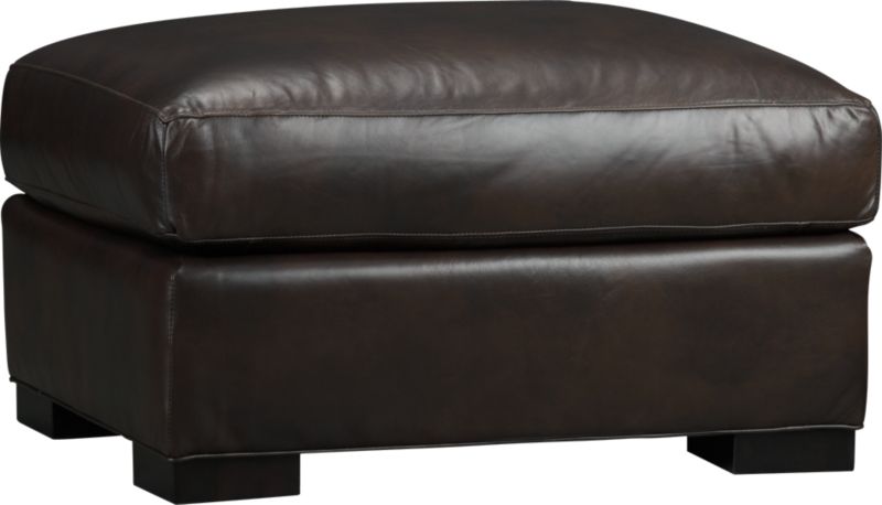 Axis Leather Ottoman