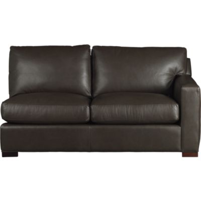 Axis Leather Sectional Right Arm Apartment Sofa