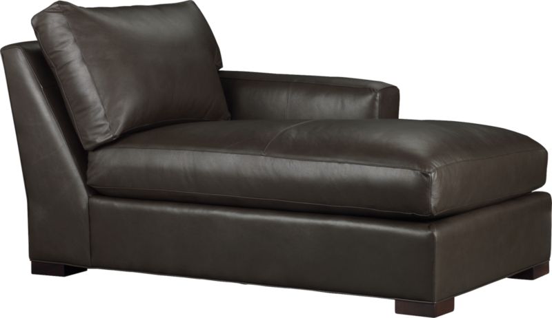 Axis Leather Right Arm Sectional Chaise