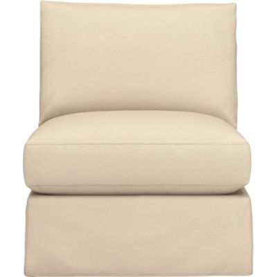 Axis Slipcovered Armless Sectional Chair
