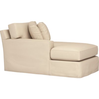 Axis Slipcovered Left Arm Sectional Chaise
