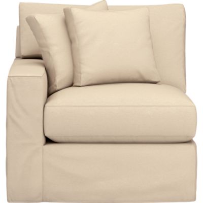 Axis Slipcovered Left Arm Sectional Chair