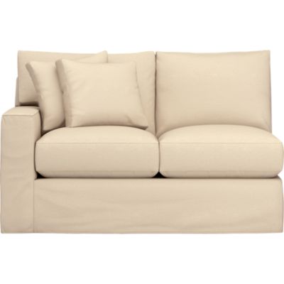 Axis Slipcovered Left Arm Sectional Loveseat