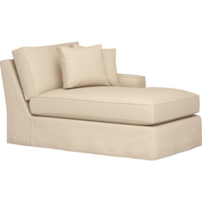 Axis Slipcovered Right Arm Sectional Chaise