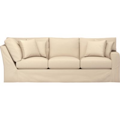 Axis Slipcovered Right Arm Corner Sectional Sofa