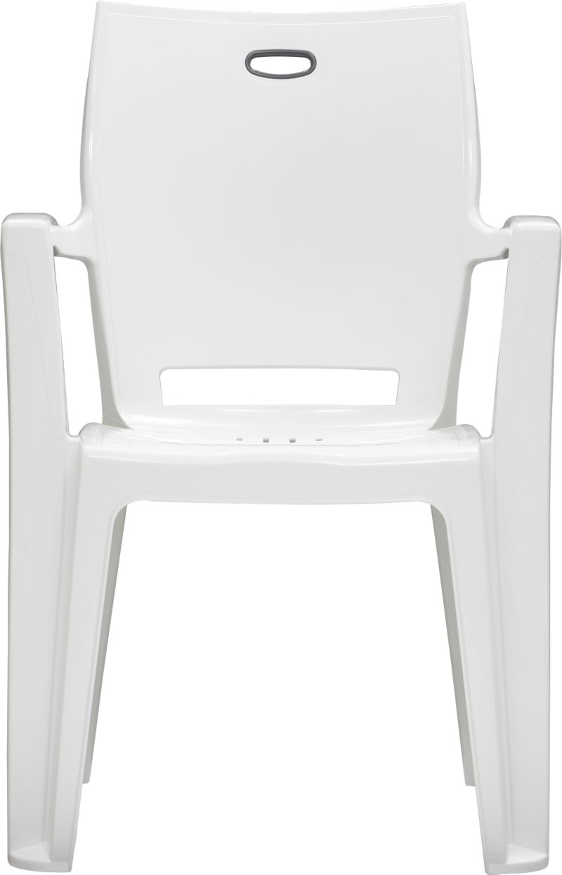 Backyard White Stacking Chair
