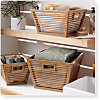 Bamboo Storage Totes with Liners