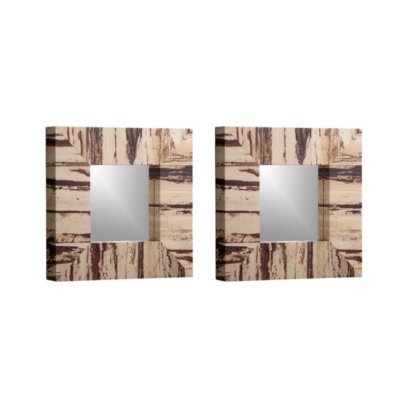 Banana Leaf Mirror Set of Two