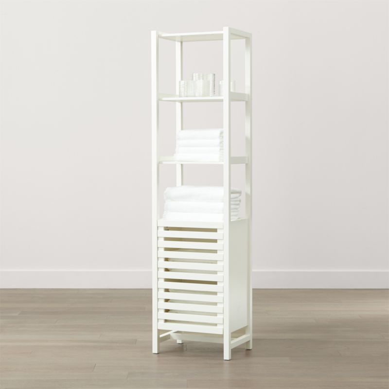 Banya White Bath Tower Crate and Barrel