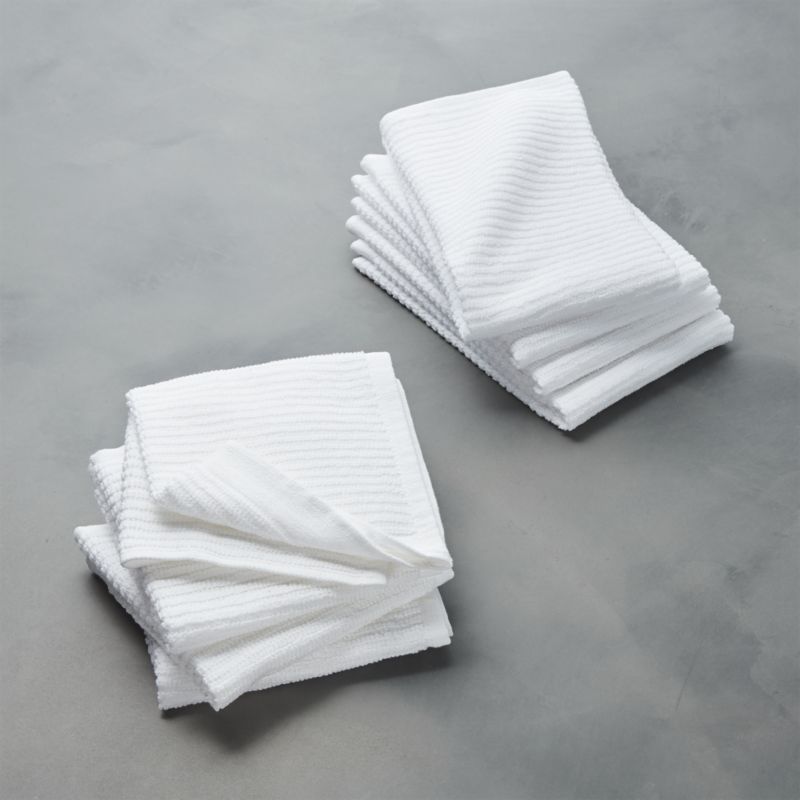Bar Mop Dish Cloths and Dish Towels Sets of Four Crate and Barrel