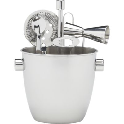 Bar Tool and Ice Bucket Set