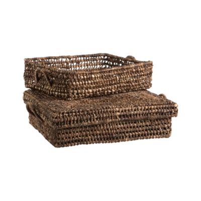 Set of 2 Barika Large Low Storage Totes