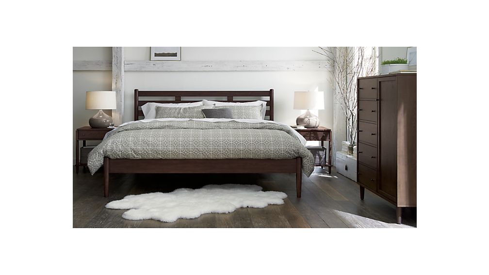 Barnes Smoke Brown Nightstand Crate and Barrel