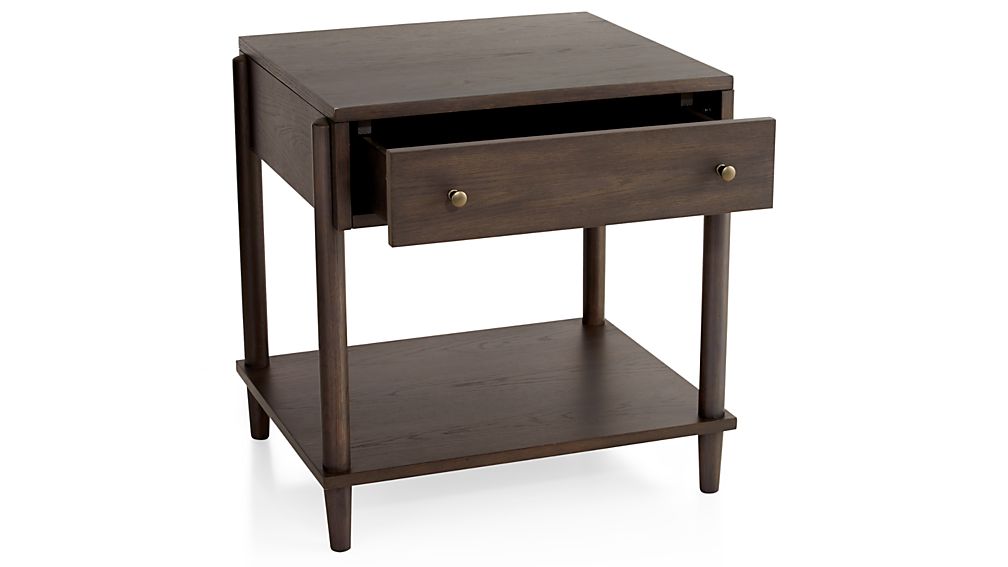 Barnes Smoke Brown Nightstand Crate and Barrel