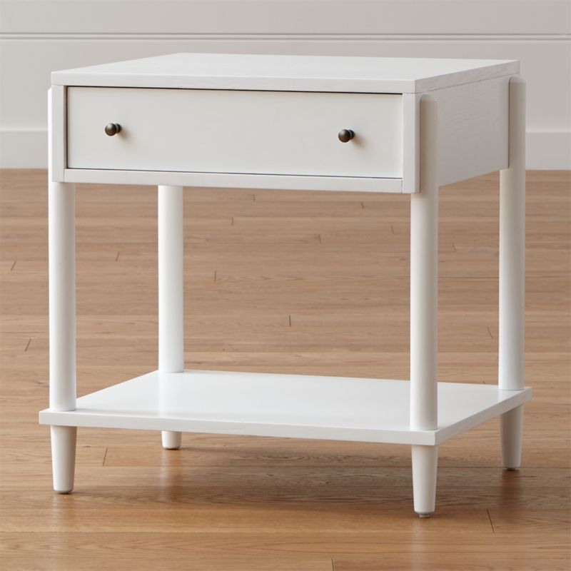 Barnes White Nightstand Crate and Barrel