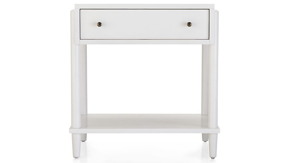 Barnes White Nightstand Crate and Barrel